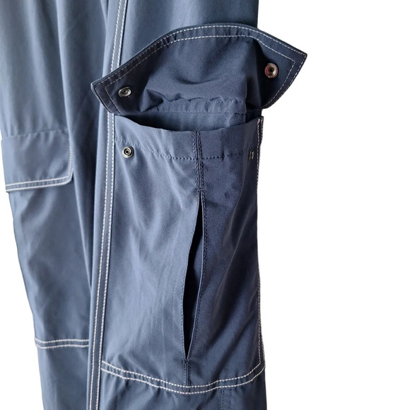 Athleta Size 4 Navy Blue Chelsea Utility Jogger Activewear Cargo Pants Pockets - Picture 7 of 15